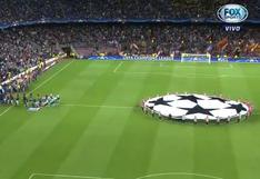Emotivo momento con el himno de la Champions en el Barcelona vs Juventus