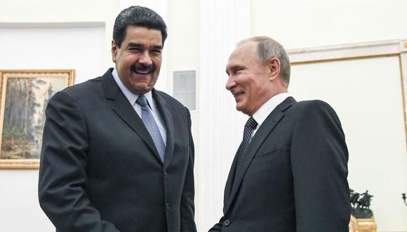 Nicolás Maduro fue recibido en Moscú por su homólogo ruso Vladimir Putin. (AP).
