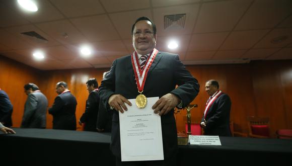 En febrero del 2016, Luis Arce Córdova juró como fiscal supremo del Ministerio Público ante el ahora desactivado CNM. (Foto: Miguel Bellido/ GEC)