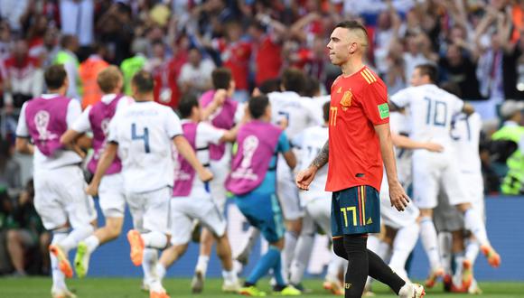 España le dijo adiós al Mundial 2018 en los octavos de final, luego de caer en tanda de penales frente a Rusia. Koke y Iago Aspas erraron sus disparos. (Foto: AFP)