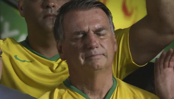 El expresidente de Brasil, Jair Bolsonaro, en un evento proselitista el 16 de marzo de 2024, en Río de Janeiro, Brasil. (Foto de Antonio Lacerda / EFE)