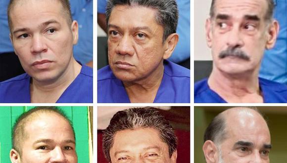 Fotos de los presos políticos del gobierno de Daniel Ortega: previo a sus arrestos y cómo se encuentran actualmente, según fotos publicadas hoy por los medios oficialistas. (Foto: Twitter @laprensa)