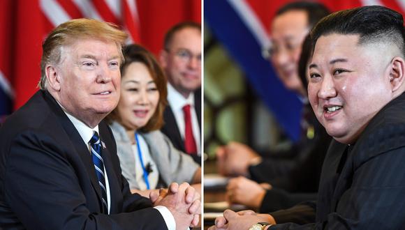 Kim Jong-un y Donald Trump participaron en una cumbre de dos días en Hanói, Vietnam. (AFP).
