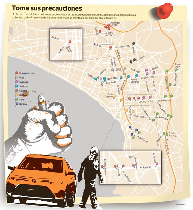 Policía identificó 47 puntos de 'bujieros' en Lima  - 2