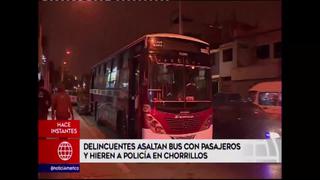 Chorrillos: Delincuentes que asaltaron a pasajeros dentro de bus hieren a policía