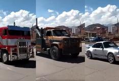 Optimus Prime y los Transformers recorrieron las pistas del Cusco | VIDEO