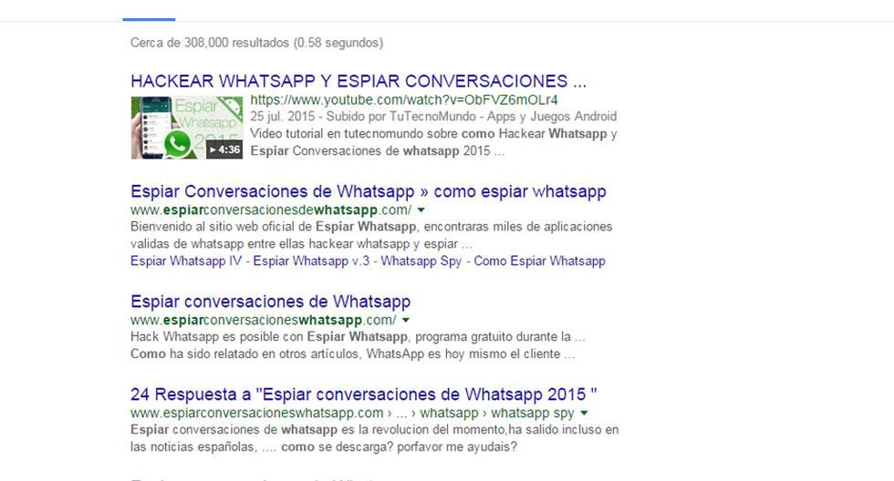 Cerca de 300 mil personas tienden a buscar \"cómo espiar WhatsApp\" desde Google. Muchos hemos tenido esa interrogante. ¿Se podrá hacer? (Foto: Captura)