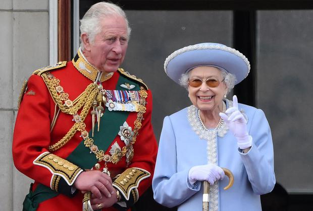 In this file photo taken on June 2, 2022, Queen Elizabeth II meets her son Prince Charles, first in line to the British crown.  (DANIEL LEAL / AFP).