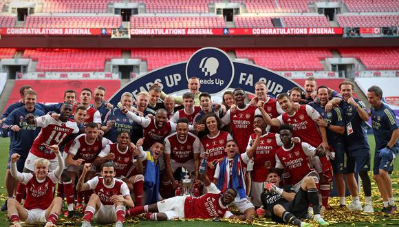 El Arsenal celebró su título númer o 14 de Copa FA. (Foto: AFP)