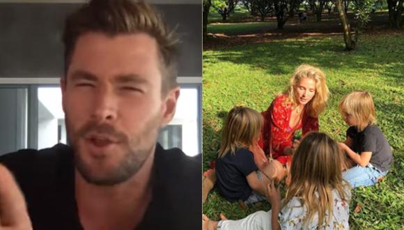 Chris Hemsworth confiesa que ser profesor de sus hijos en casa no le resulta nada fácil (Foto: Instagram)