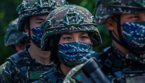 El ejército de Taiwán realiza ejercicios ante una posible invasión china de forma periódica. (GETTY IMAGES)