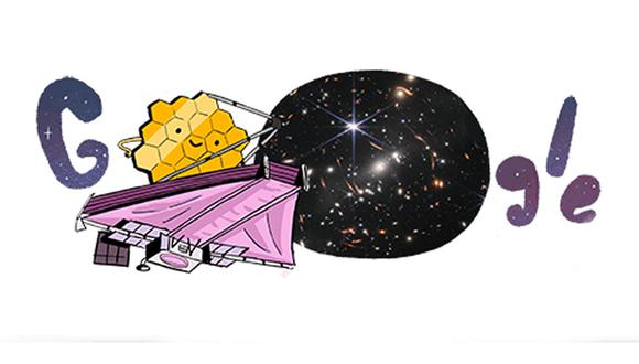 El Telescopio James Webb enseñó sus primeras imágenes y lo destacaron con un doodle. (Foto: Google)
