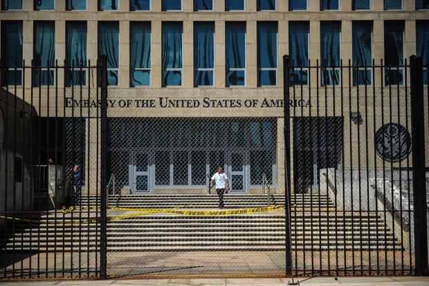 View of the United States Embassy in Havana, Cuba