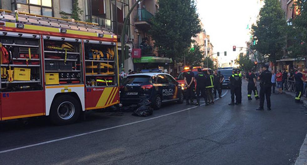Asesinan a tres personas en un despacho de un exfiscal peruano en Madrid. (Foto: Twitter|@EmergenciasMad)