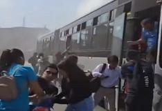 San Martín de Porres: Bus del Metropolitano se incendia en la estación Parque del Trabajo | VIDEO