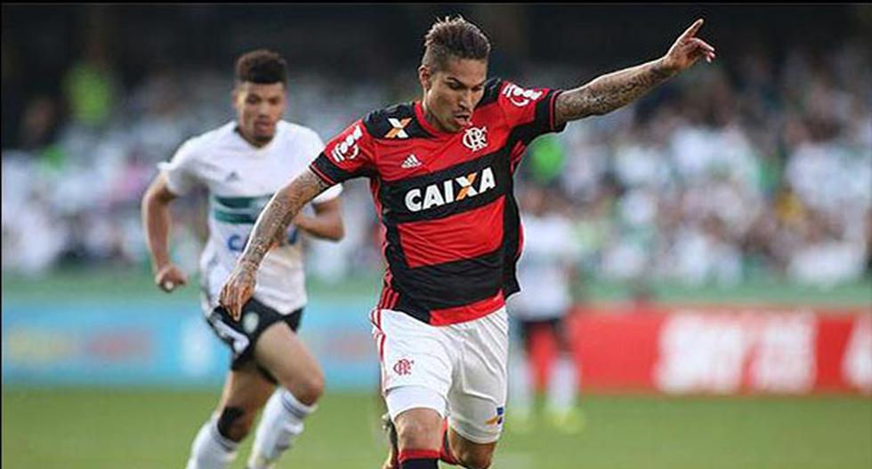 Flamengo vs Palestino con Paolo Guerrero por el pase a cuartos de final de la Copa Sudamericana. (Foto: EFE)