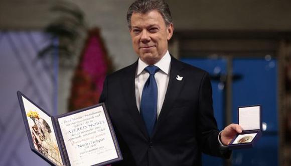 Santos recibe Nobel: "Colombia hace posible lo imposible"