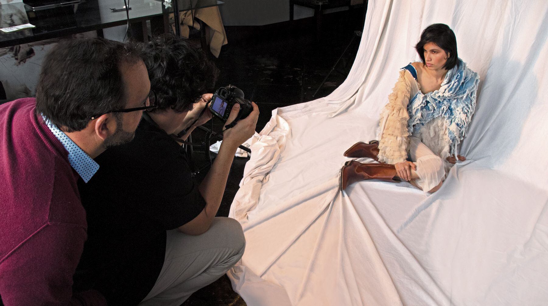 Patricia del Valle durante la toma de la foto oficial para la decimoséptima edición de la Semana de la Moda de Lima. (Foto: Jorge Anaya)
