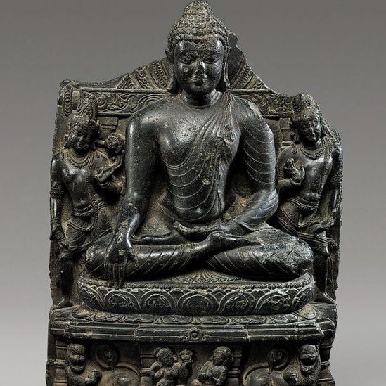This carved figure of the Buddha is one of 300 pieces on display at the Nalanda Museum.  (GETTY IMAGES)
