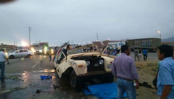 Un muerto y tres heridos en accidentes en la Panamericana Sur
