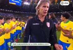 Copa América 2019: jugadores de Brasil formaron un pasillo a la selección de Perú durante premiación