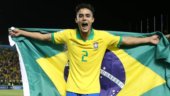 Yan Couto, prometedor lateral derecho de Brasil. (Foto: AFP)