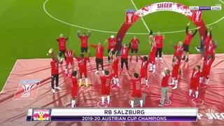 Red Bull Salzburgo ganó la Copa de Austria y celebró respetando el metro de distancia | VIDEO 