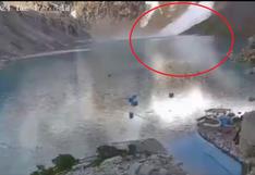 Huaraz: se registró una avalancha de nieve que afectó a la laguna Palcacocha | VIDEO