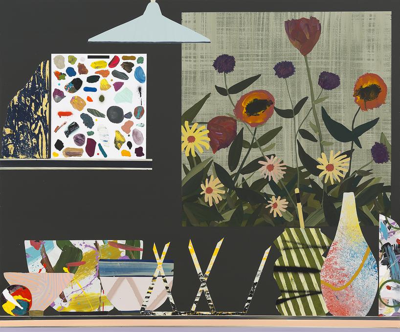 Lienzo de acrílico sobre tela de Paul Wackers. Sus pinturas transmiten “un caos amigable”, como dice la curadora Élida Román.