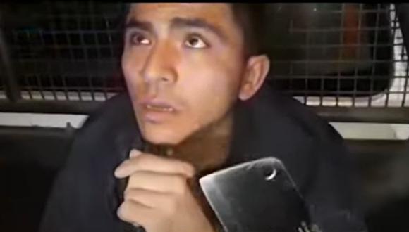 Delincuente asaltaba a sus víctimas y las amenazaba con un machete de cocina | Captura de video / Buenos Días Perú