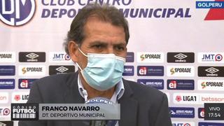 Franco Navarro sobre árbitro Joel Alarcón: “Si es hincha de Alianza no me importa, pero tiene que cobrar lo que corresponde”