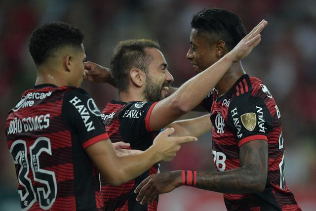 Flamengo se impuso a Talleres en Río por la Copa Libertadores. (Foto: AFP)