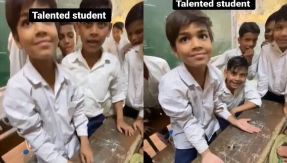 El niño no tuvo ningún tipo de vergüenza en mostrar todo su talento ante sus compañeros y la cámara que lo grababa. (Foto: sahil.aazam/composición)