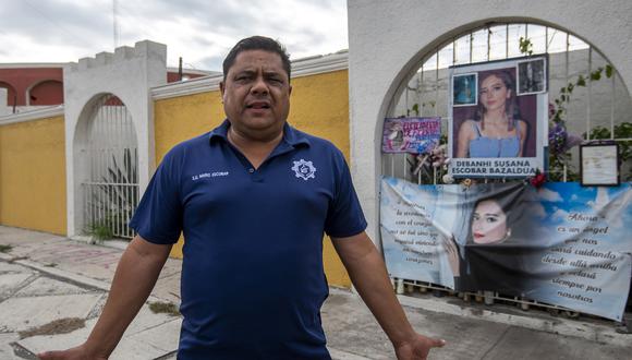 Mario Escobar, padre de la joven Debanhi Escobar, víctima de feminicidio, en la ciudad de Monterrey, México, el 3 de octubre de 2022. (Foto de Miguel Sierra / EFE)