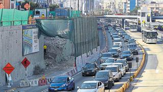 Caos no da tregua en Vía Expresa:construcciones agravan congestión
