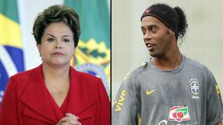 Dilma Rousseff envió mensaje de apoyo a un lesionado Ronaldinho