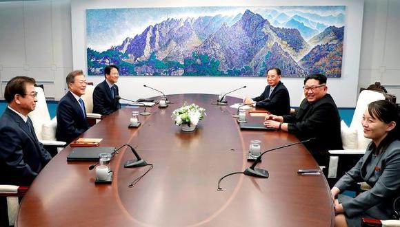 Diálogo entre Corea del Norte y Corea del Sur. (Foto: AFP)