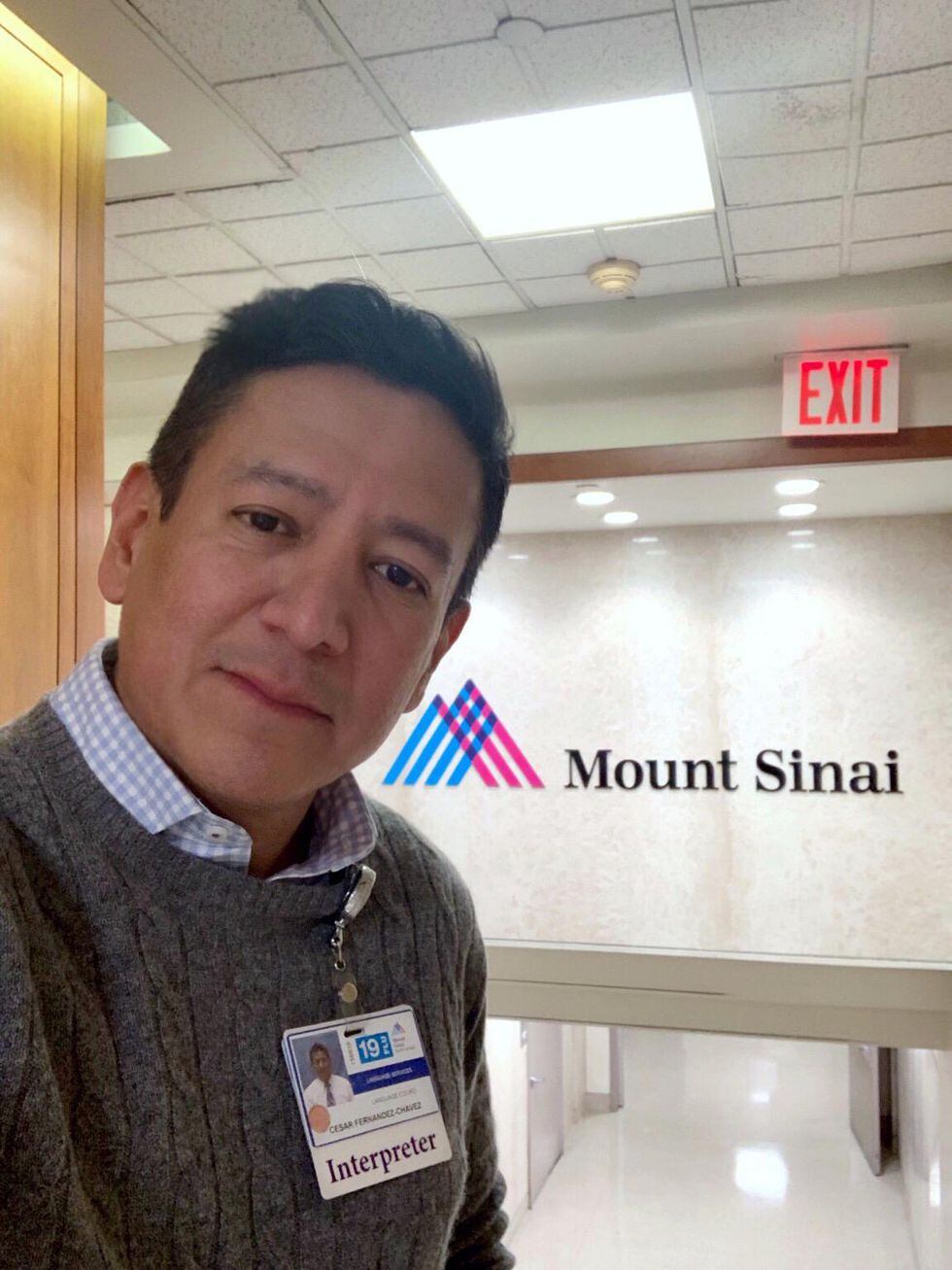 El peruano, parte de los trabajadores esenciales en Nueva York, ha optado por seguir yendo a trabajar al hospital. (Foto: César Fernández / Cortesía para El Comercio)