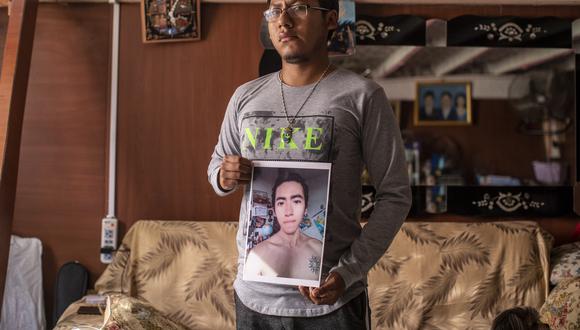 Pacha Sotelo, hermano de Inti Sotelo, joven que murió en marcha del 14 de noviembre, reclama que la justicia no llega por la muerte de su hermano. Foto: César Campos