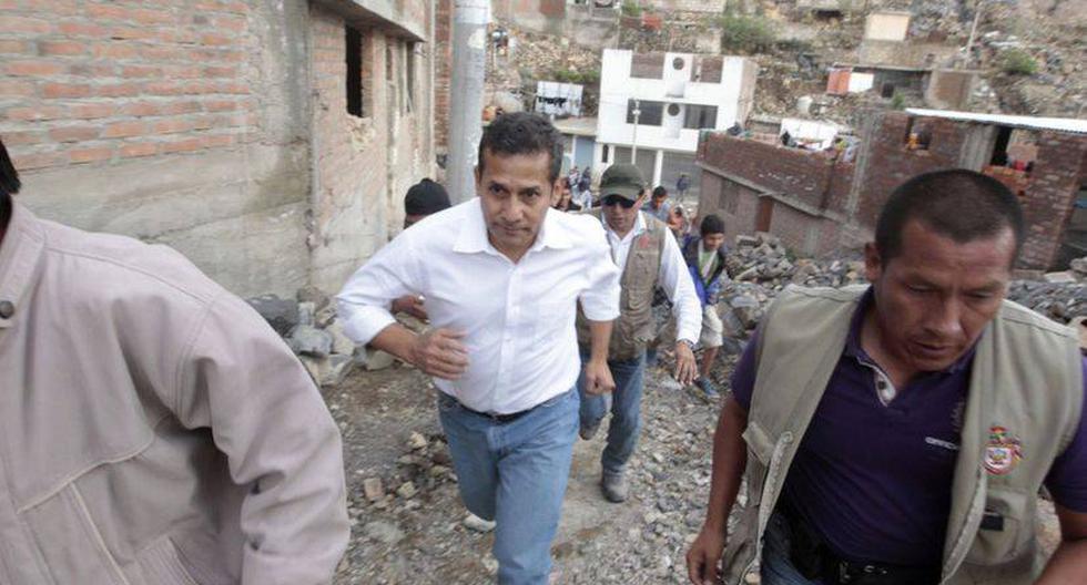 El presidente recorri&oacute; el mi&eacute;rcoles la zona del desastre. (Foto: Andina)