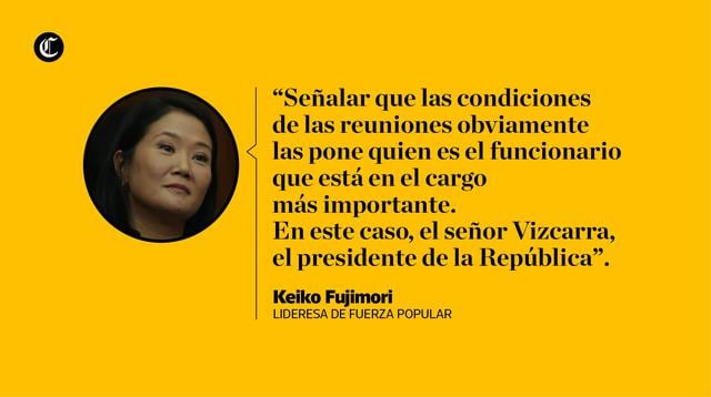 Martín Vizcarra y Keiko Fujimori tuvieron posiciones encontradas sobre sus reuniones. (Composición: Solange Ávila / El Comercio)
