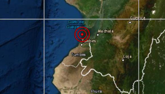 Sismo de magnitud 5 se reportó en Zarumilla (Tumbes) esta mañana. (Foto: IGP)