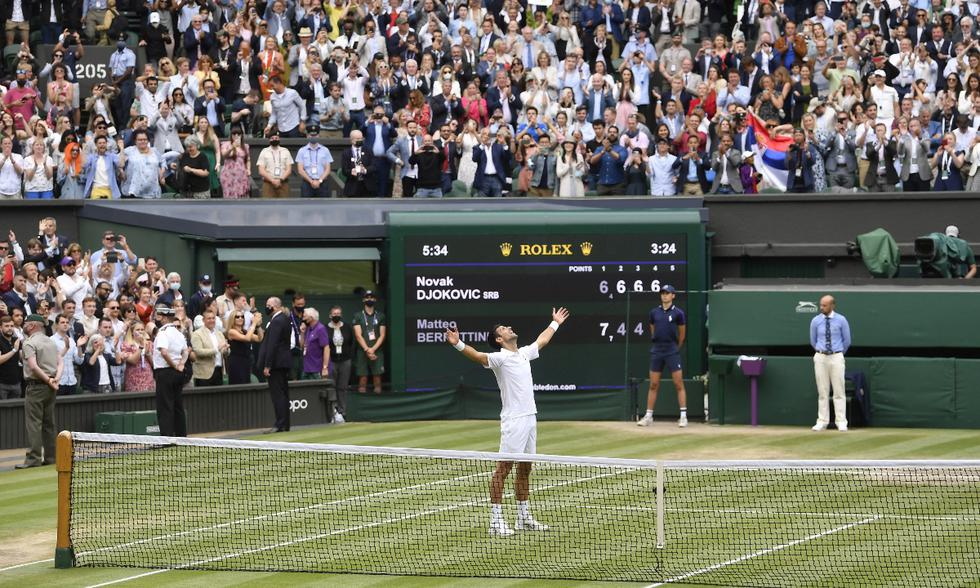 Novak Djokovic vs. Matteo Berrettini: las imágenes de la final de Wimbledon | Foto: REUTERS
