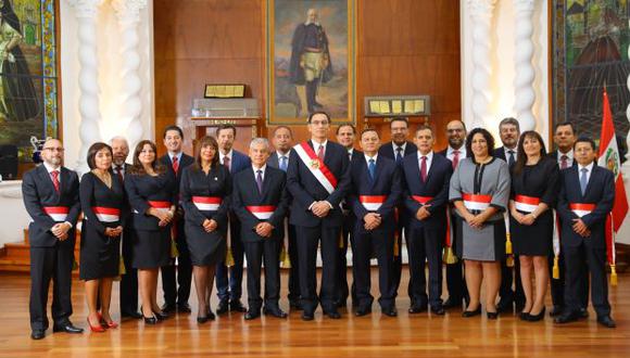 Catorce de 19 ministros del gobierno de Martín Vizcarra señalaron no tener actualmente participación patrimonial o similar en empresas, sociedades u otras entidades. (Foto: Presidencia)