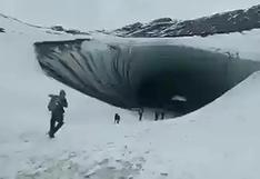 El momento en el que un turista brasileño muere aplastado por un trozo de hielo en Ushuaia | VIDEO