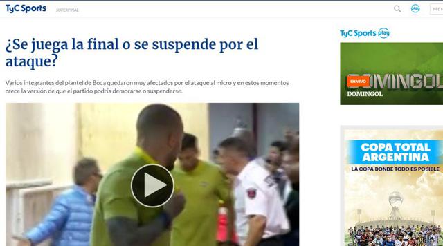 TyC Sports - Argentina. (Foto: captura de pantalla)