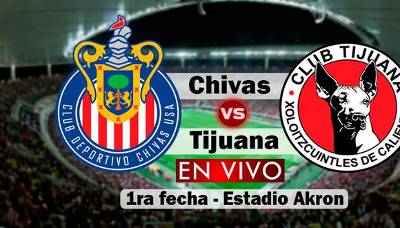 Chivas - Tijuana se cruzan en la primera fecha del Torneo Clausura Liga MX 2019 en el estadio Akron. (Foto: Composición)