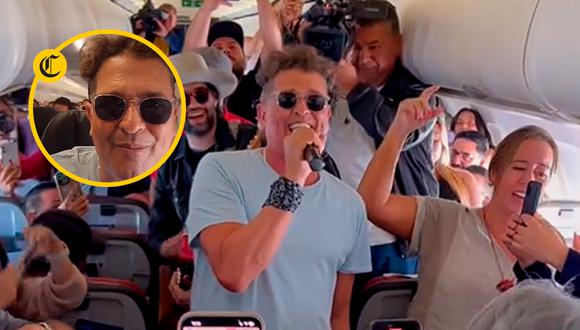 Carlos Vives ofrece concierto en avión y sorprende a pasajeros de Colombia | Foto: Instagram de Carlos Vives / Composición EC
