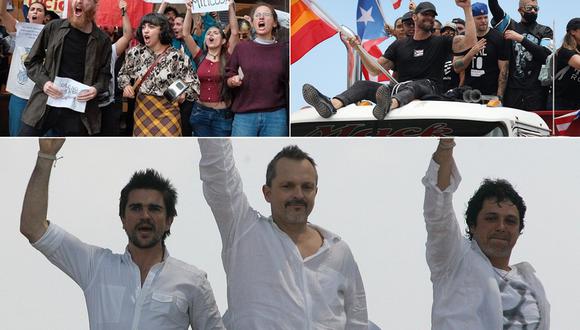Mon Laferte por Chile; Ricky Martin por Puerto RIco y Juanes, Miguel Bosé y Alejandro Sanz por Venezuela: estas son algunas estrellas que han tomado activismo en América Latina. (Fotos: Agencias)