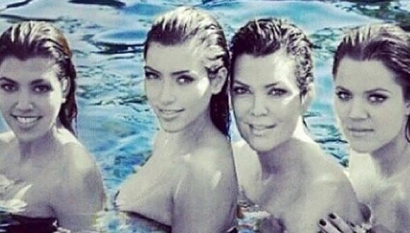 El 'topless' familiar de Kim Kardashian